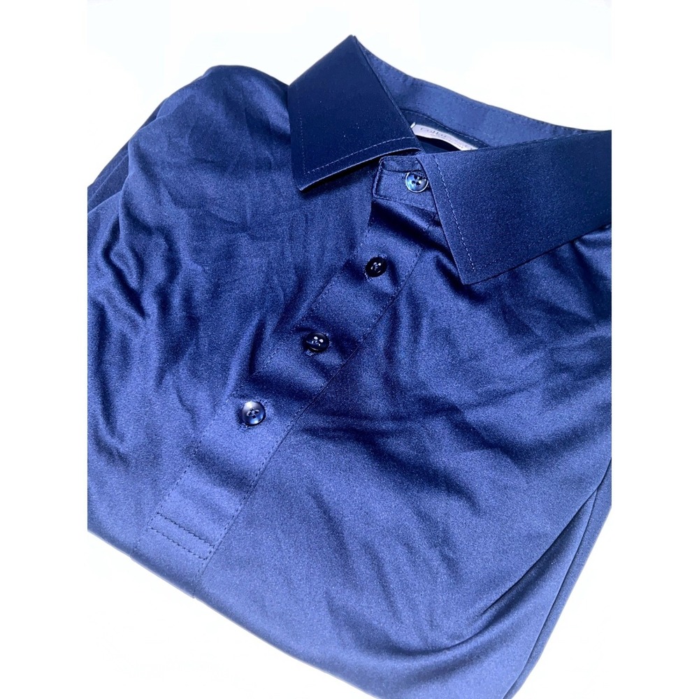 Collars & Co  Short Sleeve Polo Shirt Mens 2XL Tall Navy Blue Performance Golf